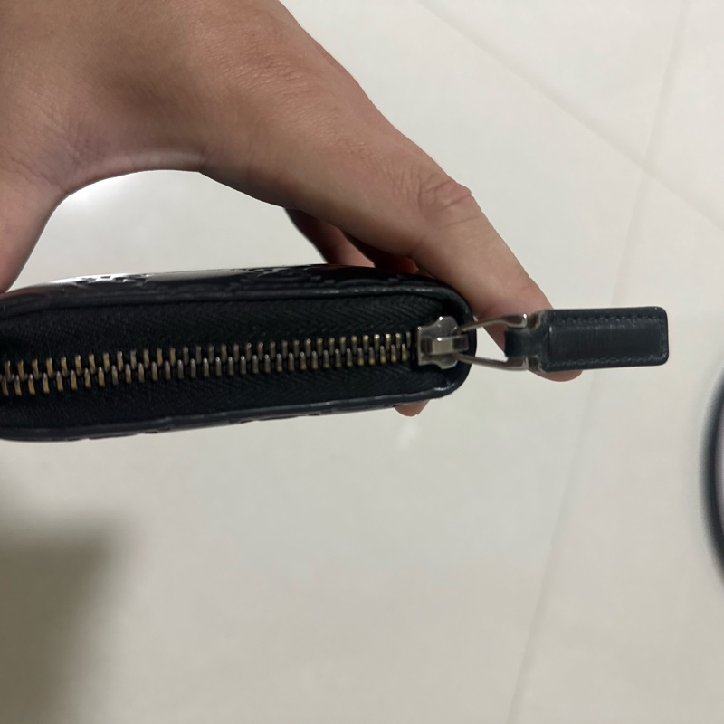 gucci 黑壓紋長夾-10