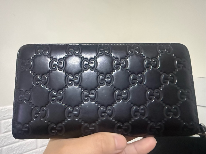 gucci 黑壓紋長夾-13