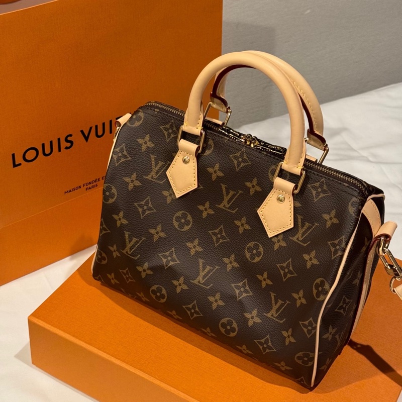 「JL精品代購」98新 LV 老花 speedy 25 ic 芯片款-0