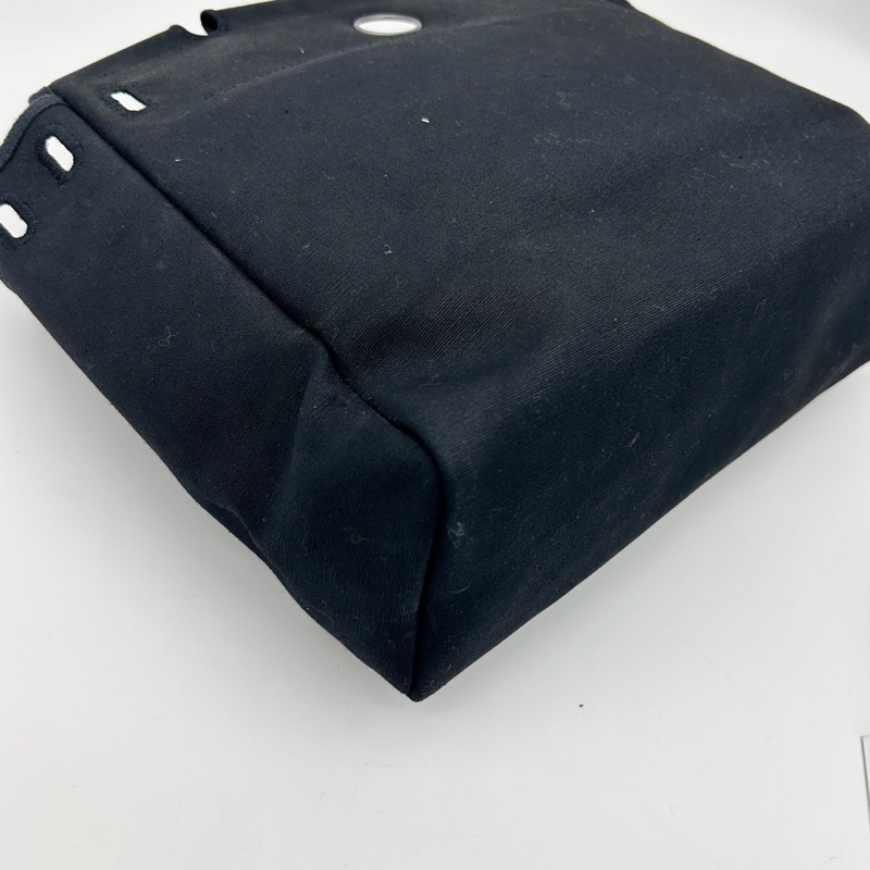 「JL精品代購」愛馬仕米色帆布拼皮2way herbag小號 附黑色替換袋-25