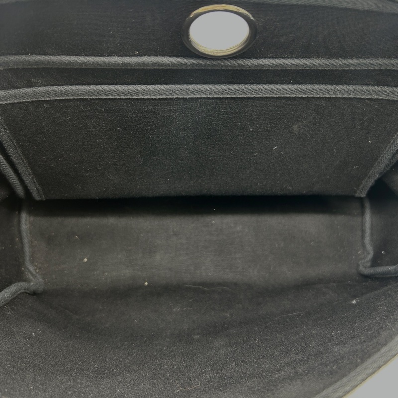 「JL精品代購」愛馬仕米色帆布拼皮2way herbag小號 附黑色替換袋-28