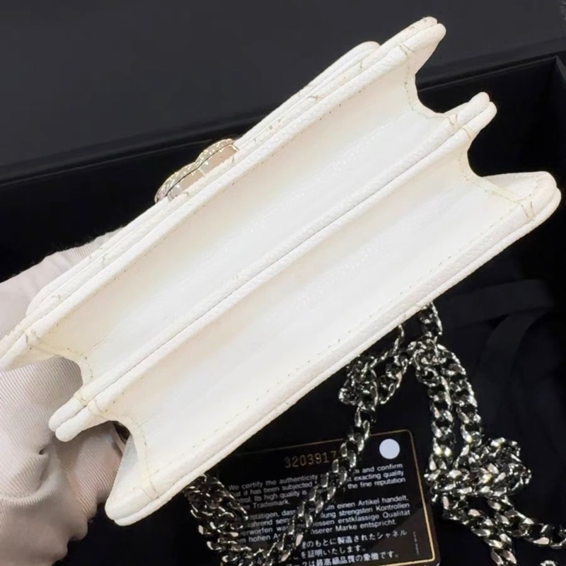 【97新 ✨ 全網最低價!】香奈兒Chanel Kelly mini 白銀 琺瑯手柄 荔枝皮(下單前先詢問庫存❗️)-6