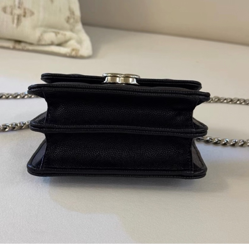 【97新 ✨ 全網最低價!】香奈兒Chanel Kelly mini 黑銀 琺瑯手柄 荔枝皮(下單前先詢問庫存❗️)-7