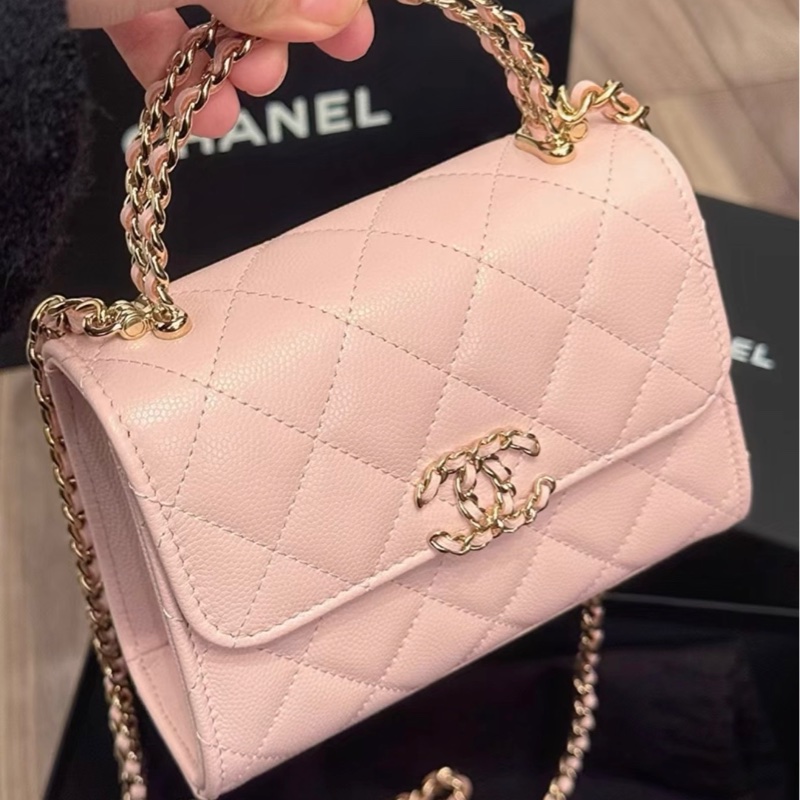 【全新 ✨ 全網最低價！】一包難求 CHANEL 25S粉色手提Kelly （前先詢問庫存❗️）-3