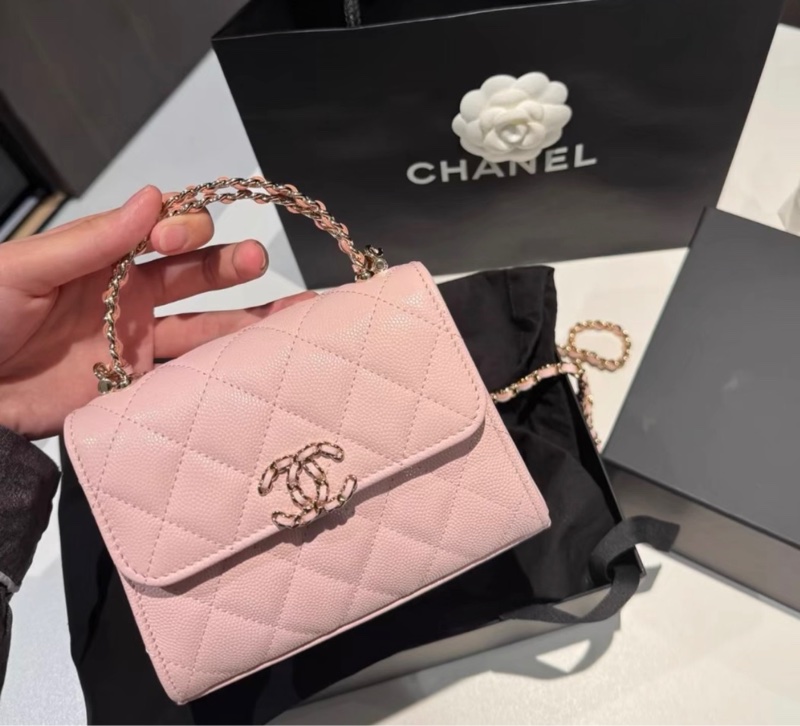 【全新 ✨ 全網最低價！】一包難求 CHANEL 25S粉色手提Kelly （前先詢問庫存❗️）-4