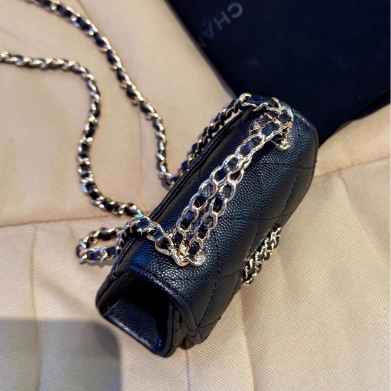 【97新 ✨ 全網最低價!】 Chanel 香奈兒23p黑金荔枝牛kelly mini芯片款(下單前先詢問庫存❗️)-1