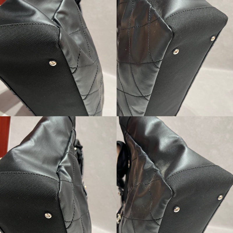 【復古型格✨ 90%新✨全網最低價】Chanel托特黑銀帆布 購物袋|手提包 大號-2