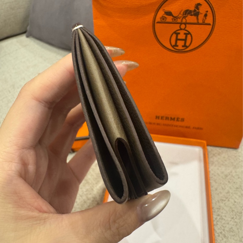 HERMES 愛馬仕  H 系列 皮革卡夾 大象灰-6
