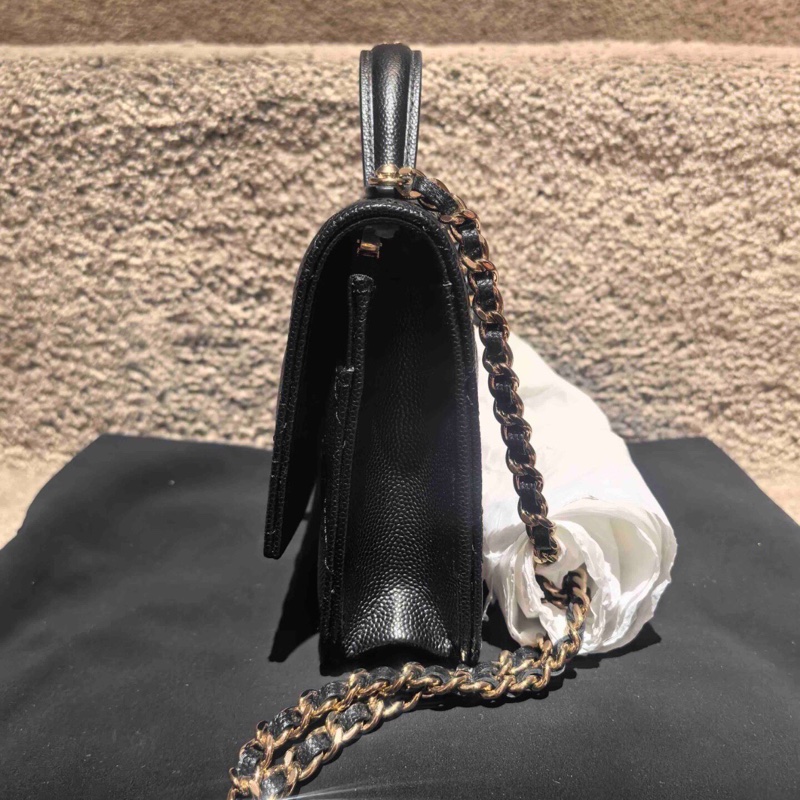 【難買大熱款❤️接近全新大全套✨全網最低價】Chanel 25C 荔枝紋牛皮 手柄單肩包|斜背包|手提包 芯片款-3