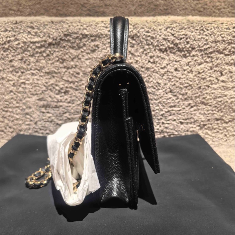 【難買大熱款❤️接近全新大全套✨全網最低價】Chanel 25C 荔枝紋牛皮 手柄單肩包|斜背包|手提包 芯片款-4