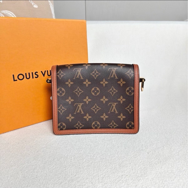 專櫃斷貨王🔥99新😍Lv路易威登老花焦糖拼色小號達芙妮單肩手提包-9