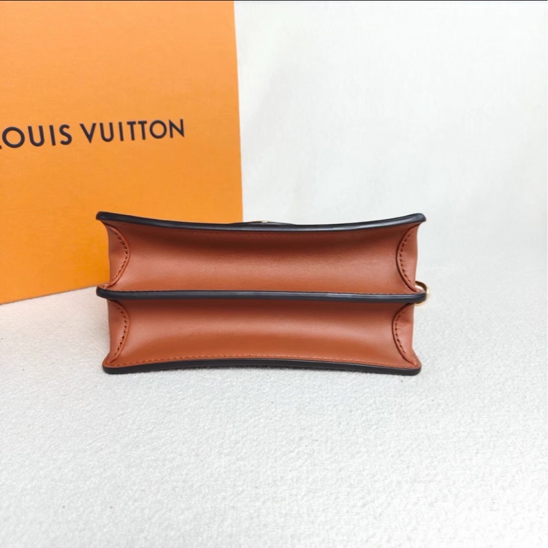 專櫃斷貨王🔥99新😍Lv路易威登老花焦糖拼色小號達芙妮單肩手提包-11