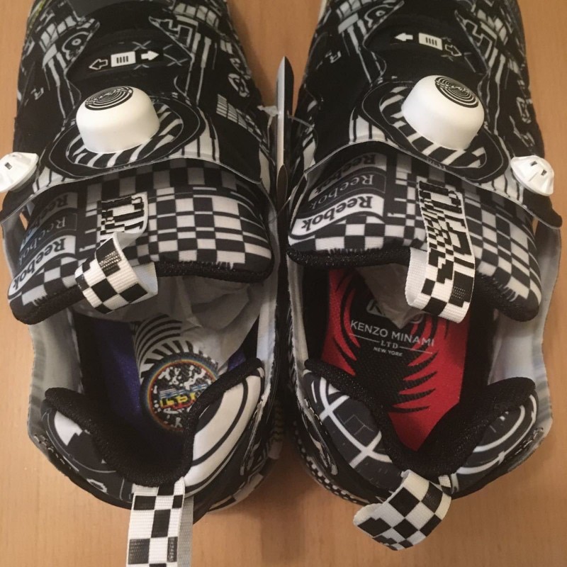 全新Reebok 黑色與白色 x K e n z o Minami Instapump Fury/US10.5號-7