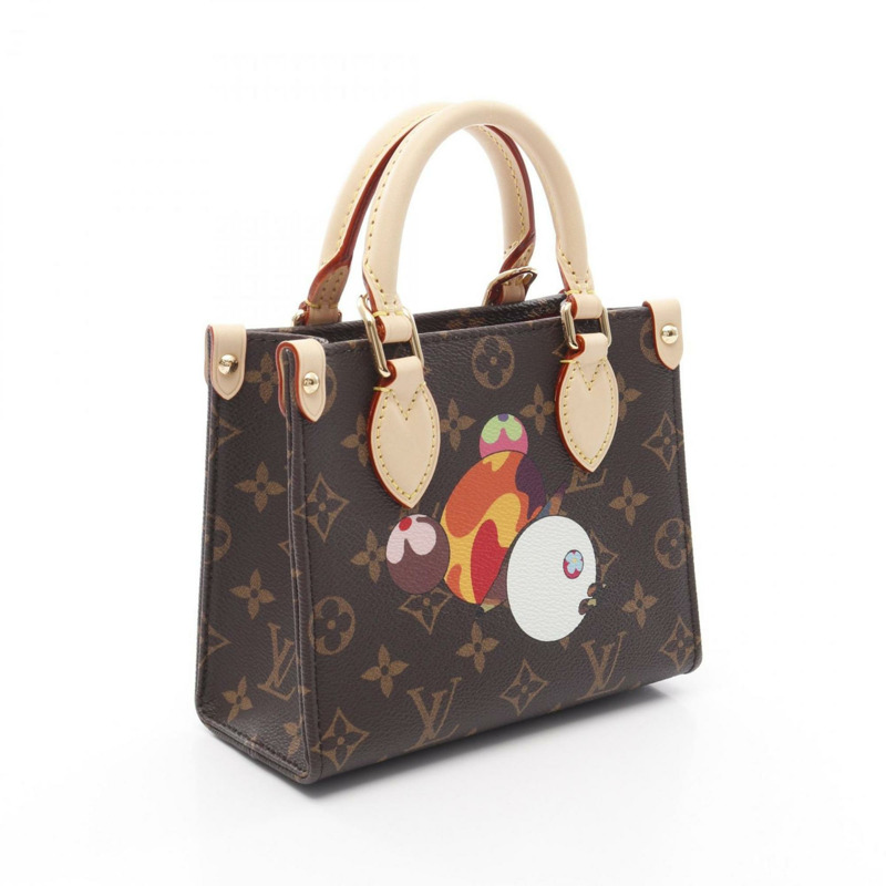 路易威登 (Louis Vuitton) LOUIS VUITTON x Takashi Murakami LV On the Go BB 手提包，塗層帆布和皮革，Monogram 圖案，女士款，棕色，M13668-1