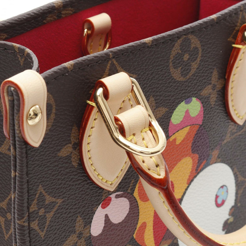 路易威登 (Louis Vuitton) LOUIS VUITTON x Takashi Murakami LV On the Go BB 手提包，塗層帆布和皮革，Monogram 圖案，女士款，棕色，M13668-6
