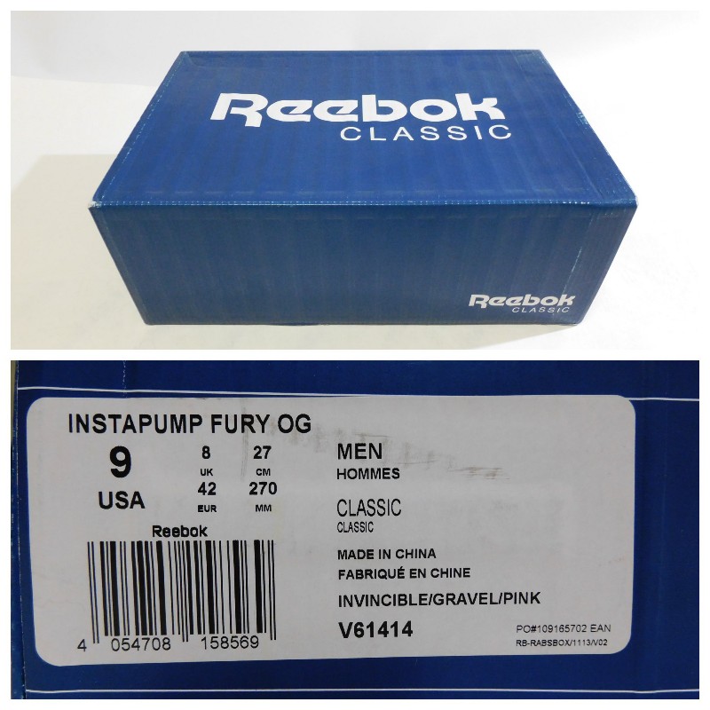 全新限量鞋Reebok INSTAPUMP FURY OG INVINCIBLE 20th ANNIVERSARY US:9號 / 27公分-10