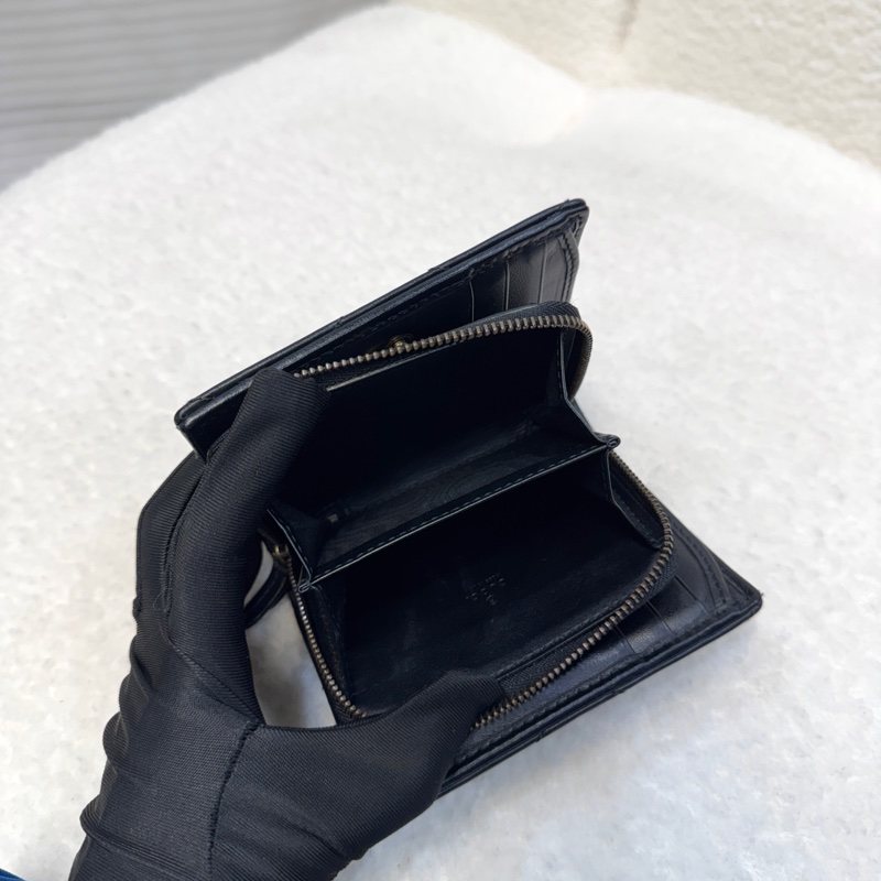 古馳馬夢短夾GUCCI黑金對開10卡零錢拉鍊短夾546580-5