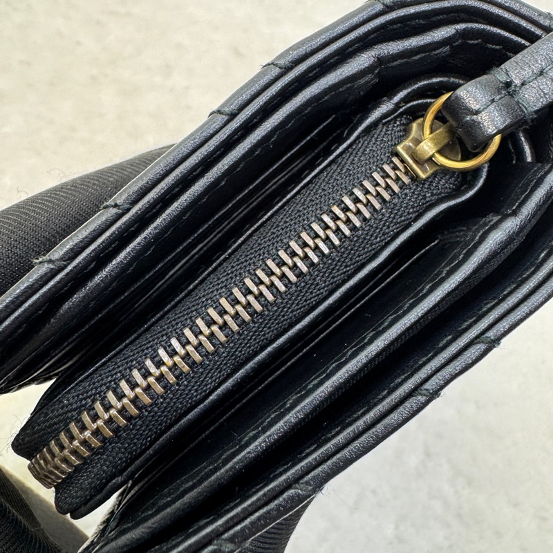 古馳馬夢短夾GUCCI黑金對開10卡零錢拉鍊短夾546580-16