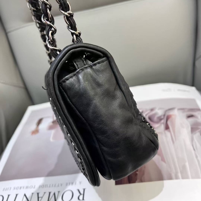 Chanel香奈兒滾邊南瓜機場腋下包 10開無卡 25×14-3