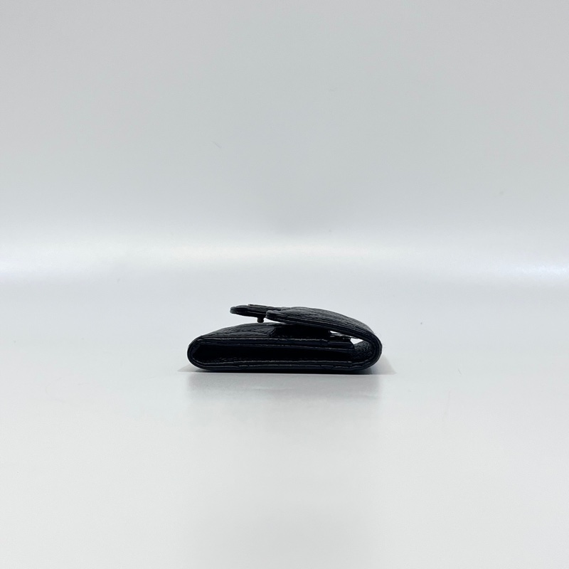 香奈兒coco卡包Chanel 黑金牛皮CF三折下蓋卡包AP0214-15