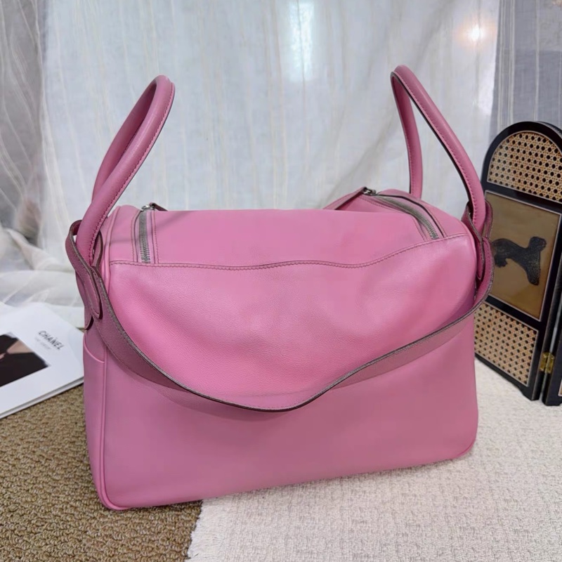 Hermes • Lindy 34 5P櫻花粉 Swift皮 銀釦 框O刻-1