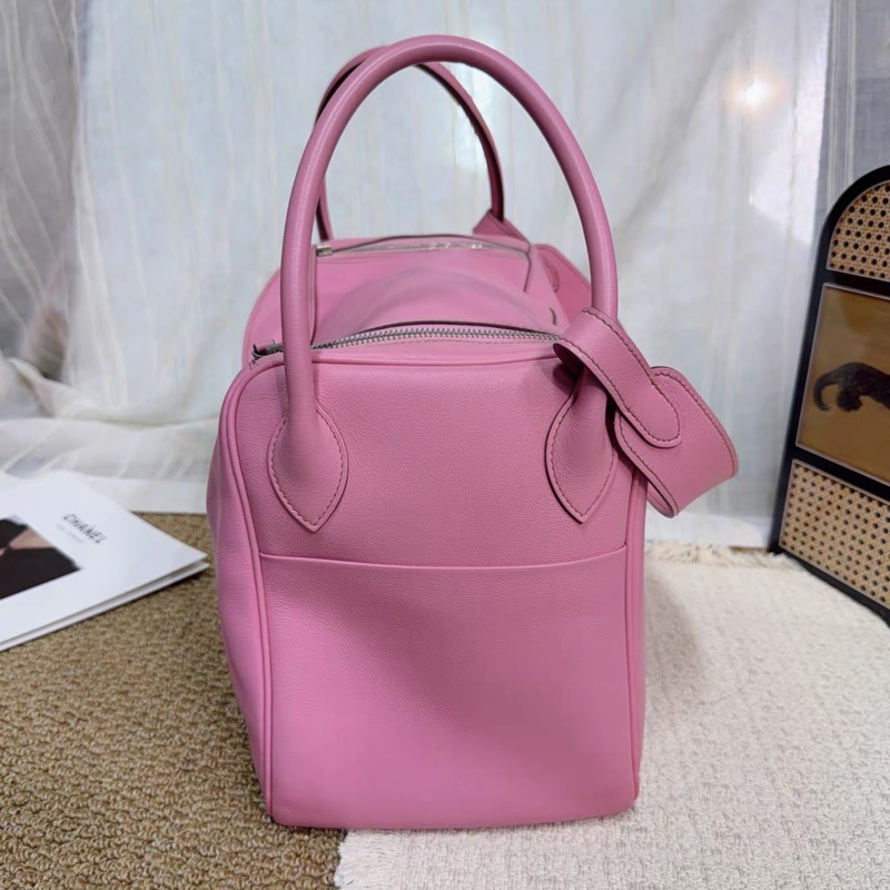 Hermes • Lindy 34 5P櫻花粉 Swift皮 銀釦 框O刻-2