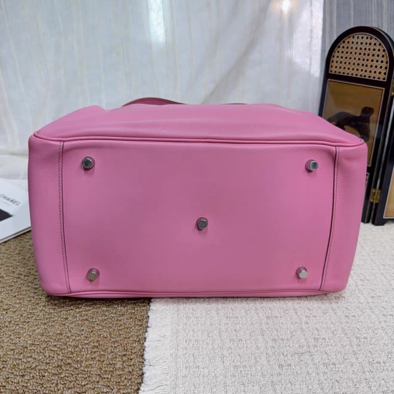 Hermes • Lindy 34 5P櫻花粉 Swift皮 銀釦 框O刻-4