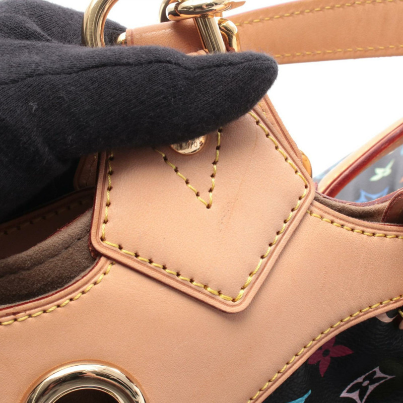 路易威登 Ursula 手提包，塗層帆布和皮革，Monogram Multicolore 圖案，女士款，黑色，M40124-8