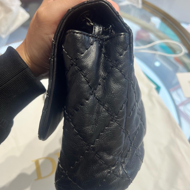 Chanel • 黑色外縫線牛皮雙口袋機場包 全網最低-21