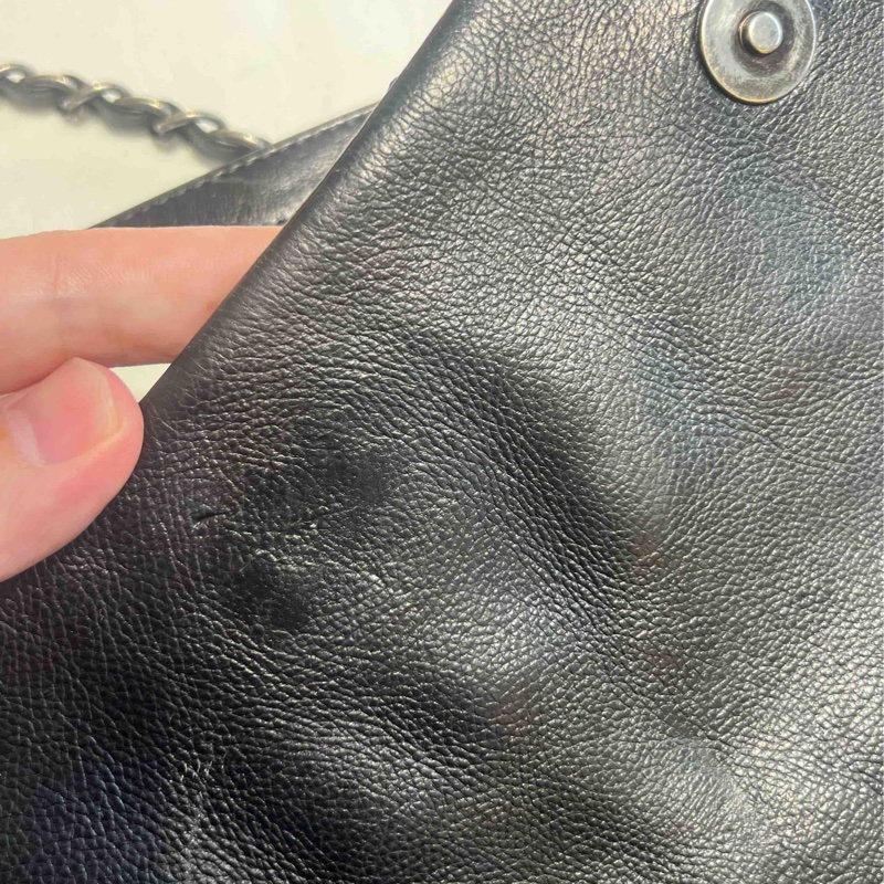 Chanel • 黑色外縫線牛皮雙口袋機場包 全網最低-27