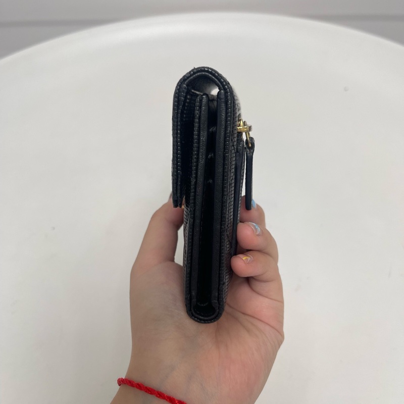 Chanel • 稀有黑金荔枝牛皮三折短夾-2
