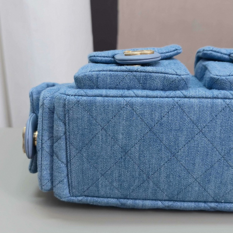 CHANEL/香奈兒25C牛仔嬉皮hobo單肩腋下包-9