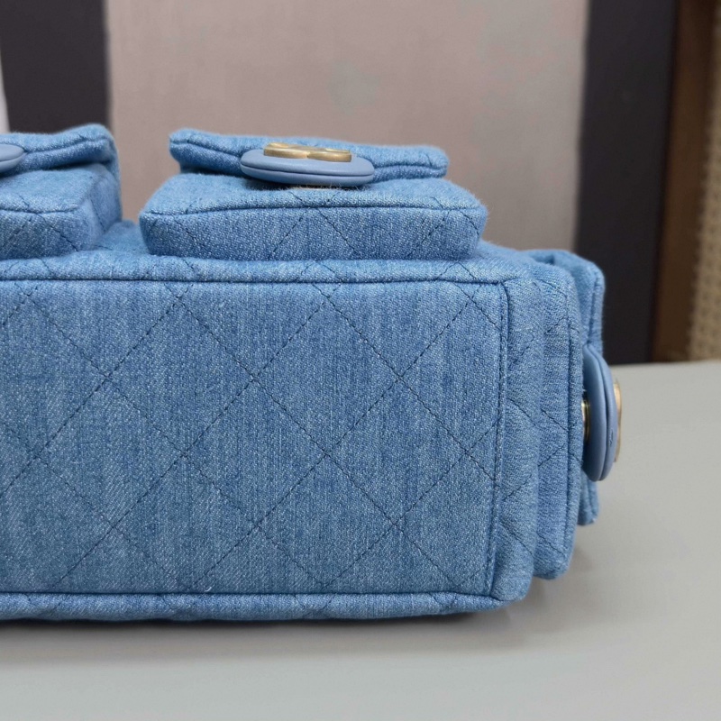 CHANEL/香奈兒25C牛仔嬉皮hobo單肩腋下包-10