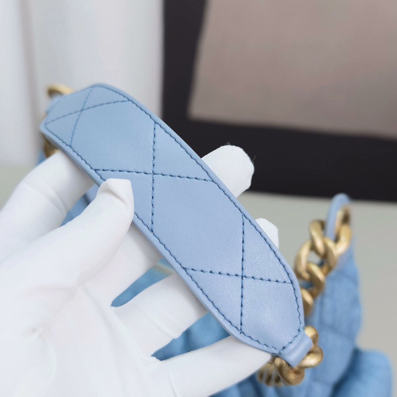 CHANEL/香奈兒25C牛仔嬉皮hobo單肩腋下包-19