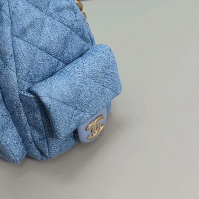 CHANEL/香奈兒25C牛仔嬉皮hobo單肩腋下包-24