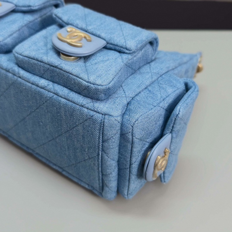 CHANEL/香奈兒25C牛仔嬉皮hobo單肩腋下包-28