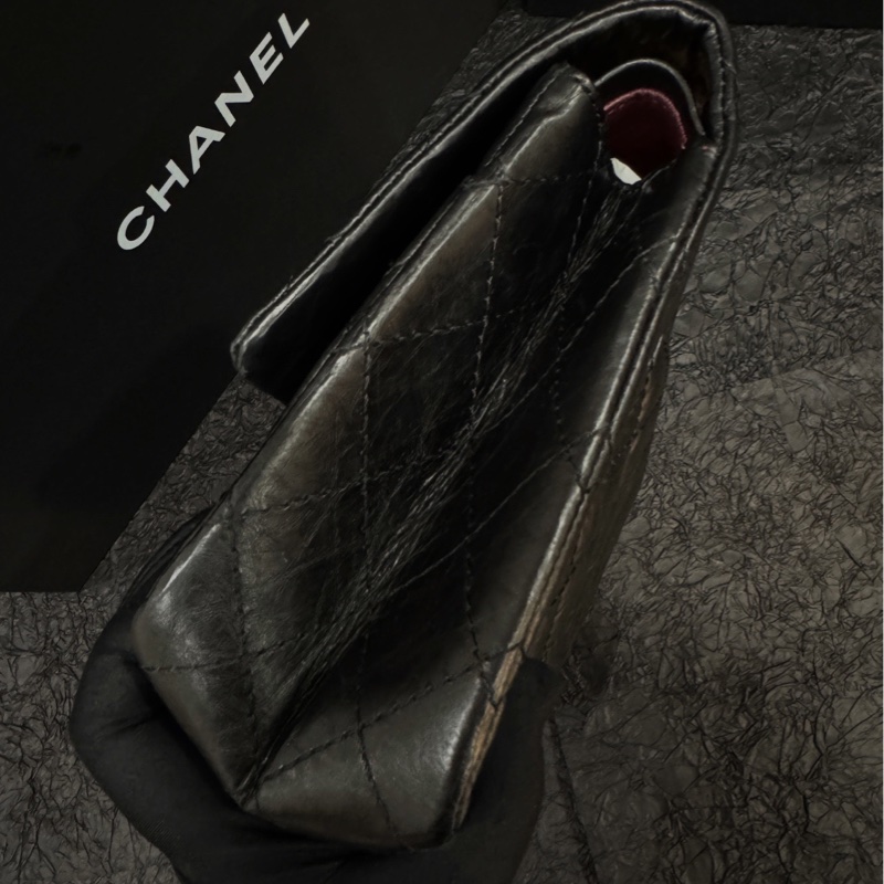 Chanel 香奈兒 2.55 黑金中號 尺寸27*18*9cm 14開-4