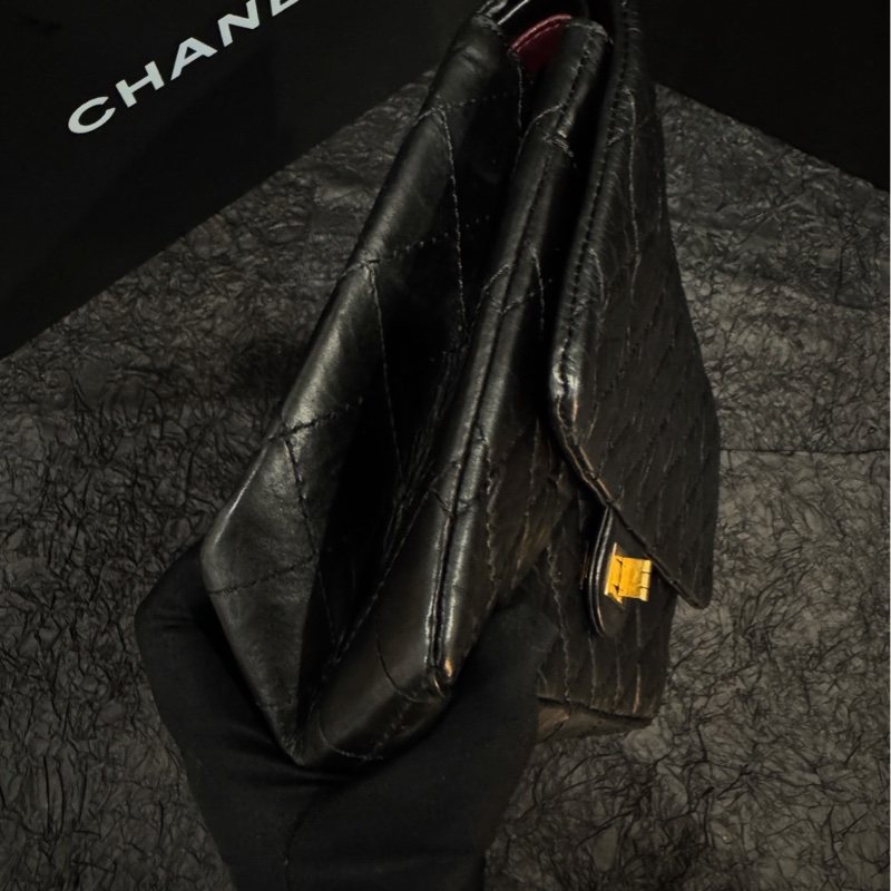 Chanel 香奈兒 2.55 黑金中號 尺寸27*18*9cm 14開-7