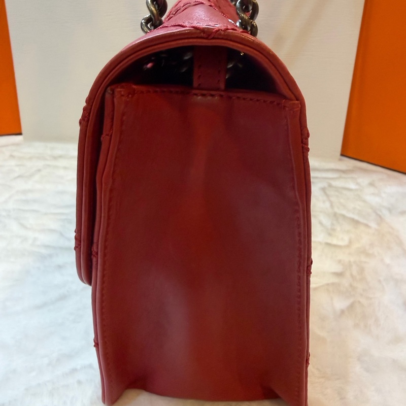 chanel 香奈兒 正紅色牛皮 2.55maxi 斜背包 32*19*9-2