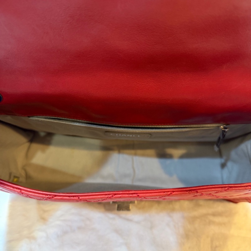 chanel 香奈兒 正紅色牛皮 2.55maxi 斜背包 32*19*9-7