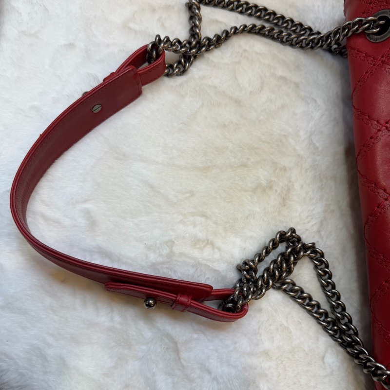 chanel 香奈兒 正紅色牛皮 2.55maxi 斜背包 32*19*9-8