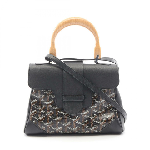 GOYARD Saigon Mini 斜背包 SAIGONMINTY01CL01P 帆布皮革 黑色