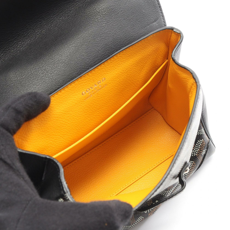 GOYARD Saigon Mini 斜背包 SAIGONMINTY01CL01P 帆布皮革 黑色-2