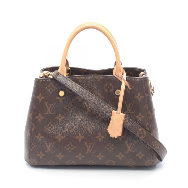 路易威登 Montaigne BB 斜背包 M41055 Monogram 皮革 棕色 二手-0
