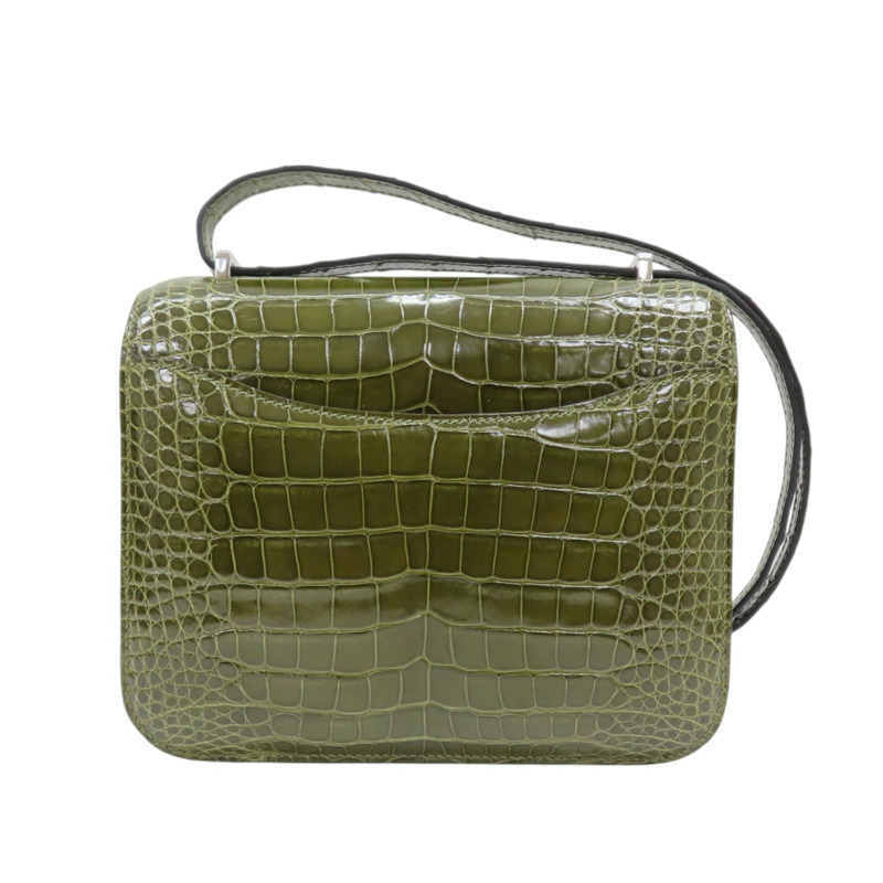 綠色 鱷魚皮 Constance 18 肩背包 口-1