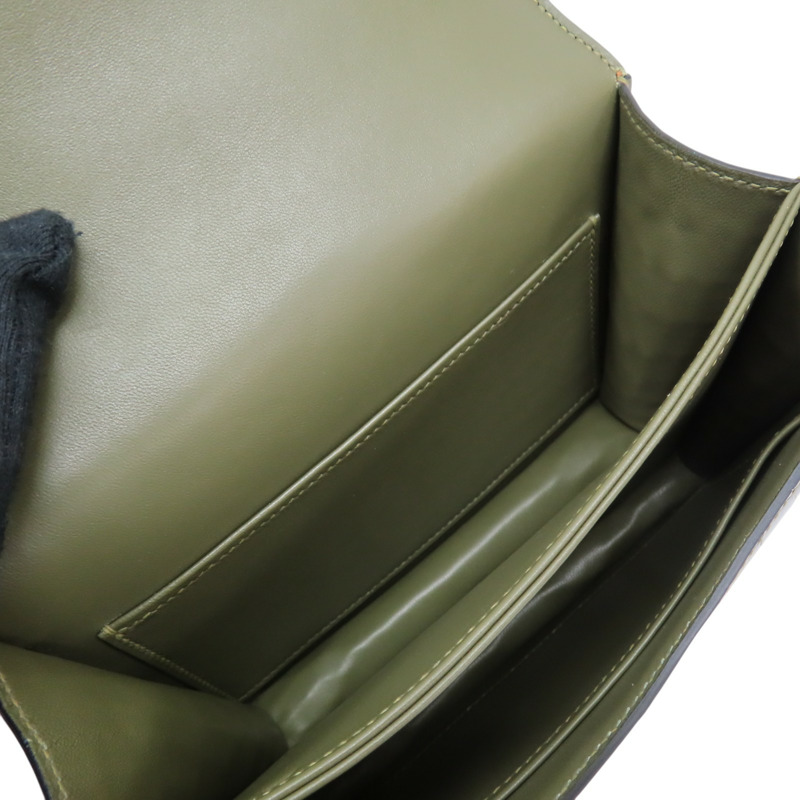 綠色 鱷魚皮 Constance 18 肩背包 口-4