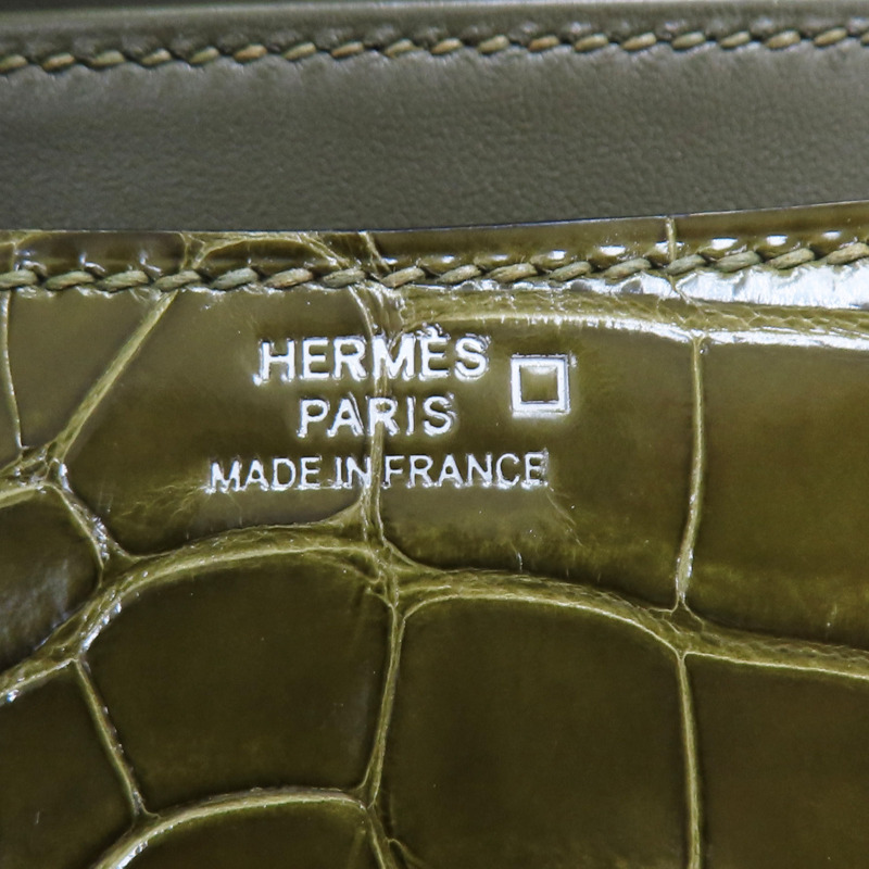 綠色 鱷魚皮 Constance 18 肩背包 口-8