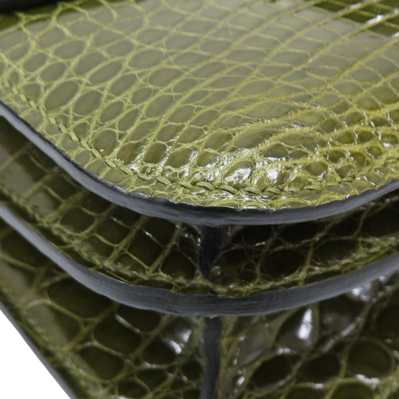 綠色 鱷魚皮 Constance 18 肩背包 口-12