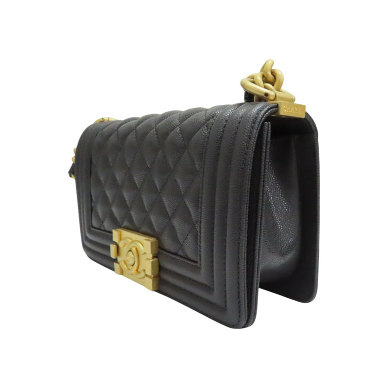 黑色 荔枝紋 牛皮 Boy 20 肩背包 A67085-2