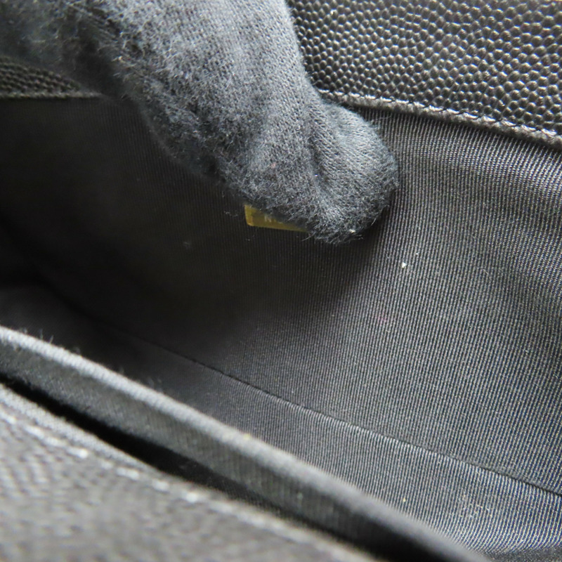 黑色 荔枝紋 牛皮 Boy 20 肩背包 A67085-5